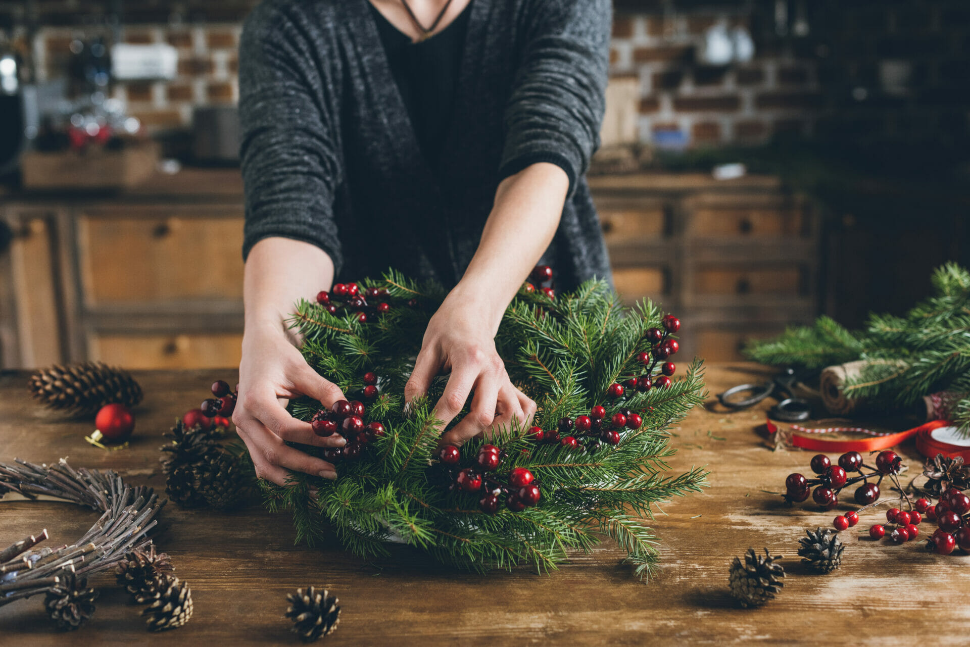 wreath making